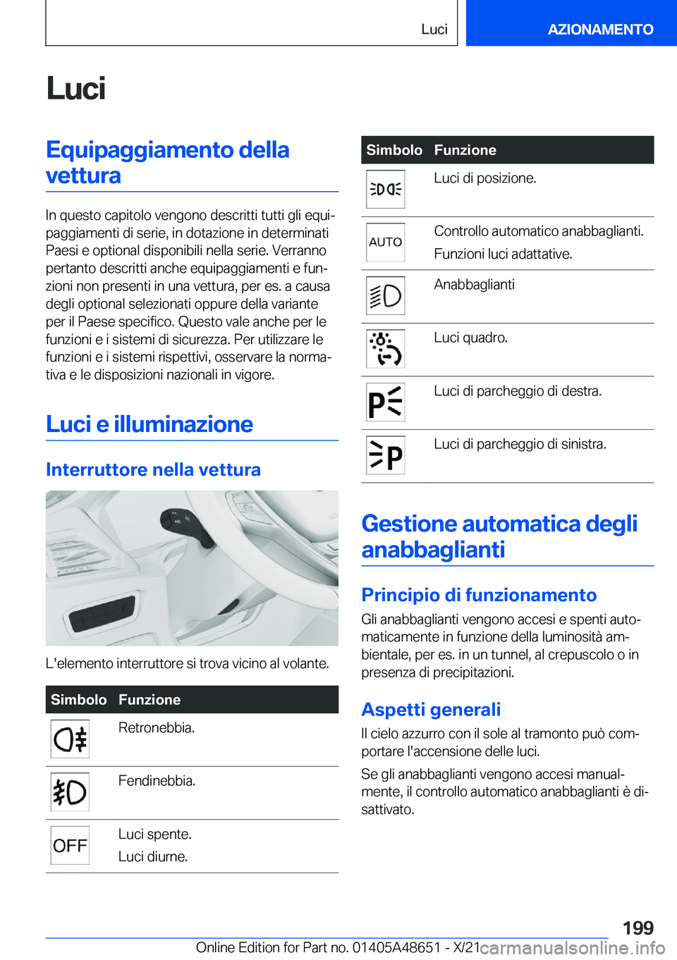BMW 3 SERIES 2022  Libretti Di Uso E manutenzione (in Italian) �L�u�c�i�E�q�u�i�p�a�g�g�i�a�m�e�n�t�o��d�e�l�l�a�v�e�t�t�u�r�a
�I�n��q�u�e�s�t�o��c�a�p�i�t�o�l�o��v�e�n�g�o�n�o��d�e�s�c�r�i�t�t�i��t�u�t�t�i��g�l�i��e�q�u�iª
�p�a�g�g�i�a�m�e�n�t�i��d�i�