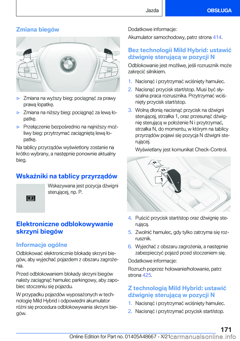 BMW 3 SERIES 2022  Instrukcja obsługi (in Polish) �Z�m�i�a�n�a��b�i�e�g�