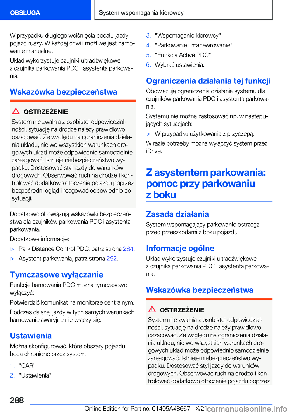BMW 3 SERIES 2022  Instrukcja obsługi (in Polish) �W��p�r�z�y�p�a�d�k�u��d�ł�u�g�i�e�g�o��w�c�i�n�i�