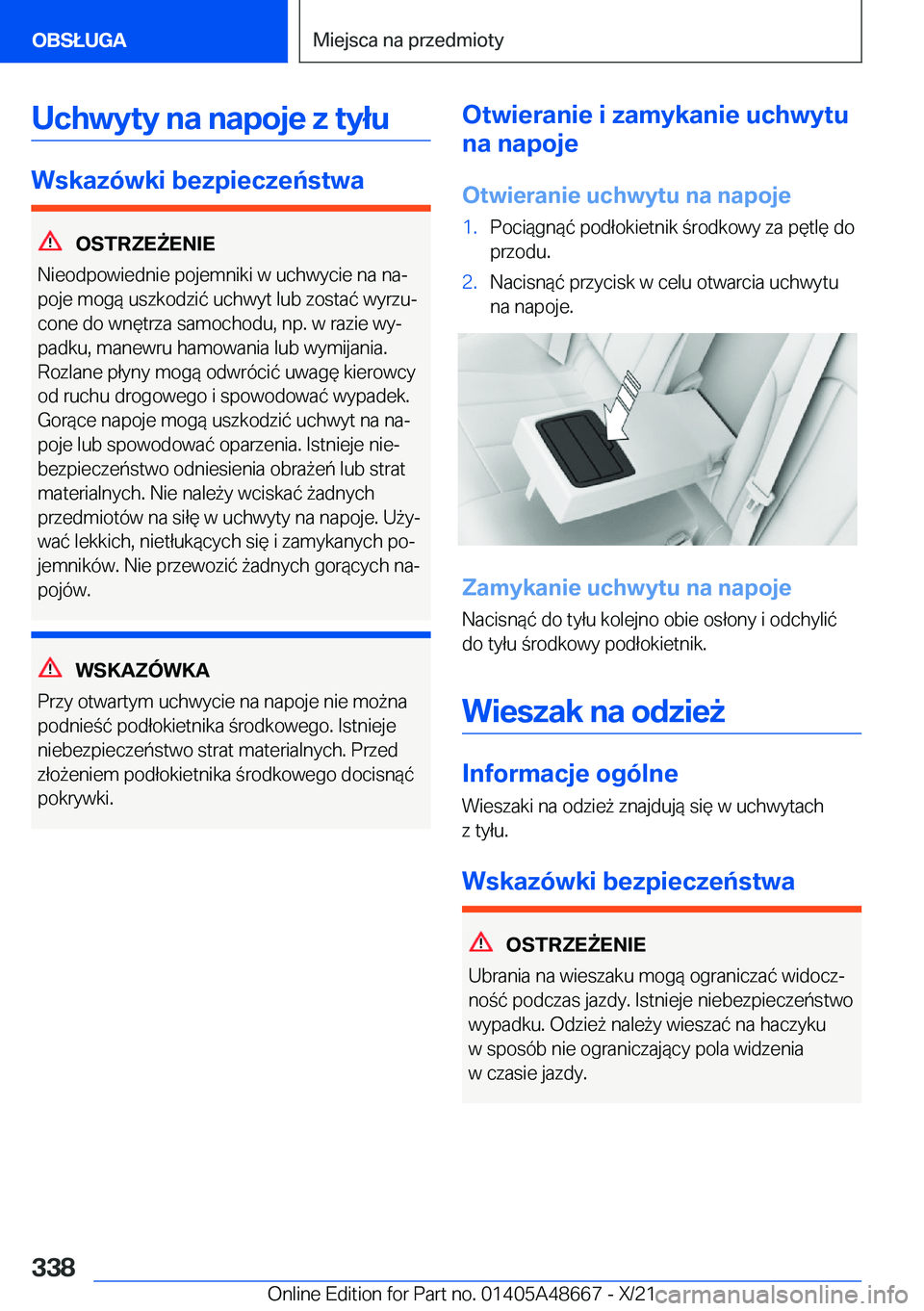 BMW 3 SERIES 2022  Instrukcja obsługi (in Polish) �U�c�h�w�y�t�y��n�a��n�a�p�o�j�e��z��t�y�ł�u
�W�s�k�a�z�