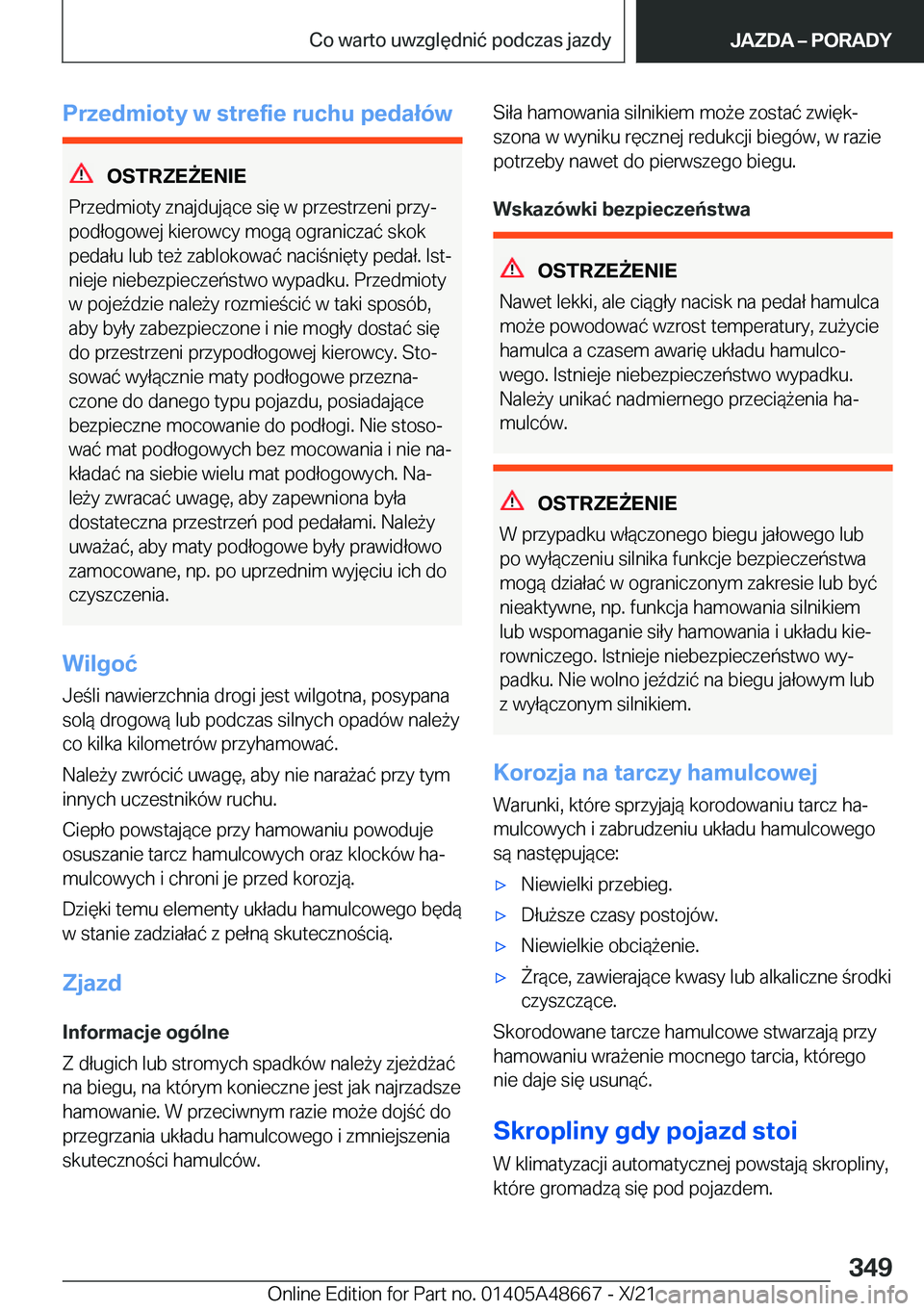 BMW 3 SERIES 2022  Instrukcja obsługi (in Polish) �P�r�z�e�d�m�i�o�t�y��w��s�t�r�e�f�i�e��r�u�c�h�u��p�e�d�a�ł�