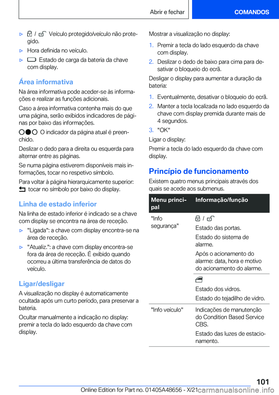 BMW 3 SERIES 2022  Manual do condutor (in Portuguese) x���/�����V�e�