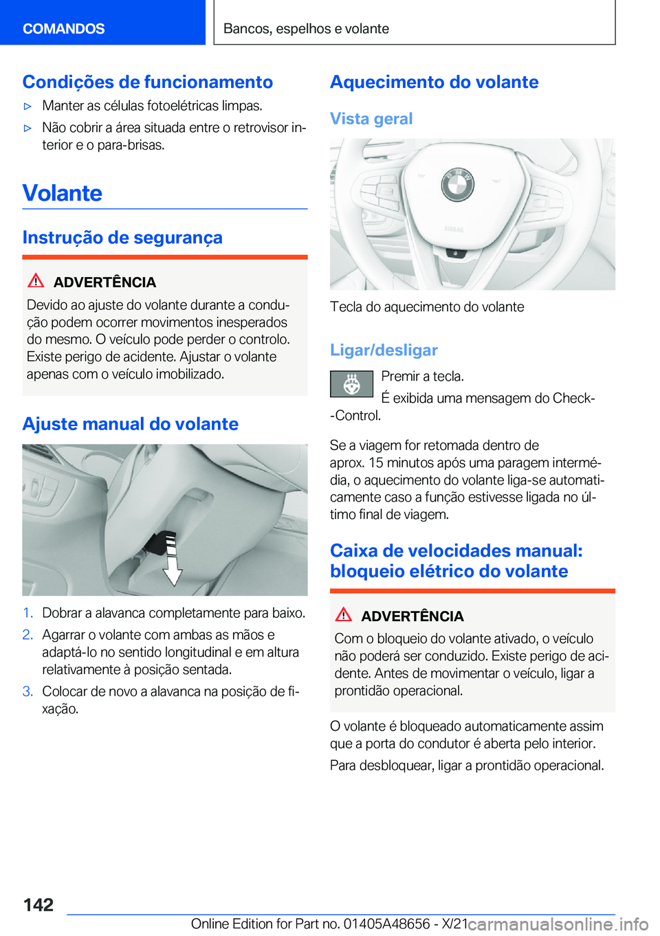 BMW 3 SERIES 2022  Manual do condutor (in Portuguese) �C�o�n�d�i�