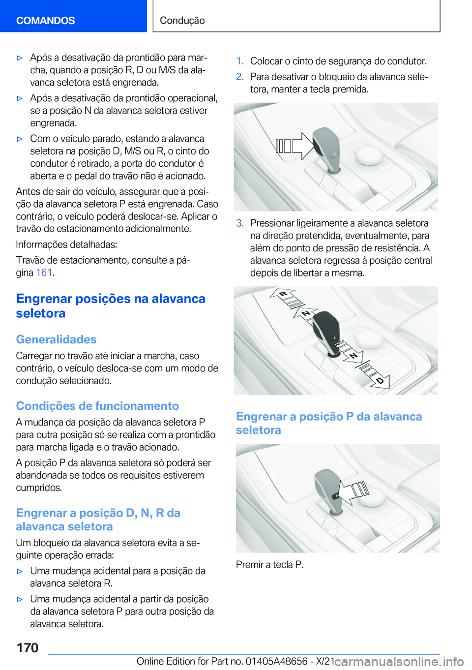 BMW 3 SERIES 2022  Manual do condutor (in Portuguese) x�A�p�ó�s��a��d�e�s�a�t�i�v�a�