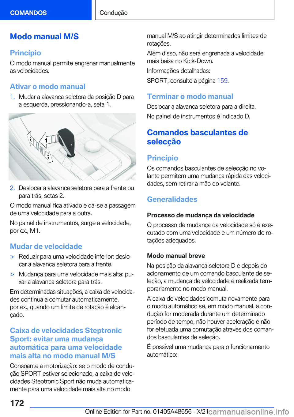 BMW 3 SERIES 2022  Manual do condutor (in Portuguese) �M�o�d�o��m�a�n�u�a�l��M�/�S�P�r�i�n�c�
