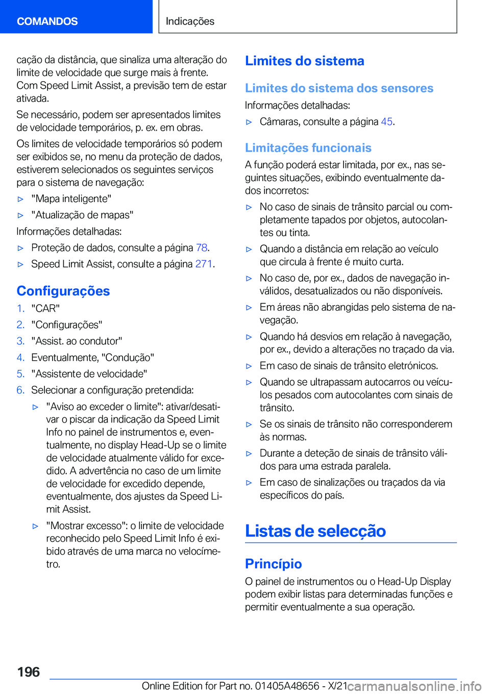 BMW 3 SERIES 2022  Manual do condutor (in Portuguese) �c�a�