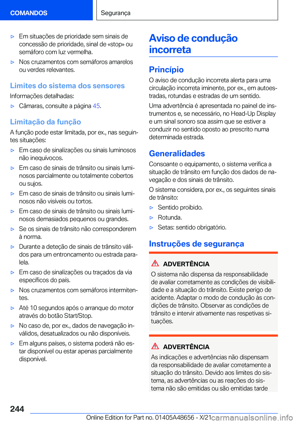 BMW 3 SERIES 2022  Manual do condutor (in Portuguese) x�E�m��s�i�t�u�a�