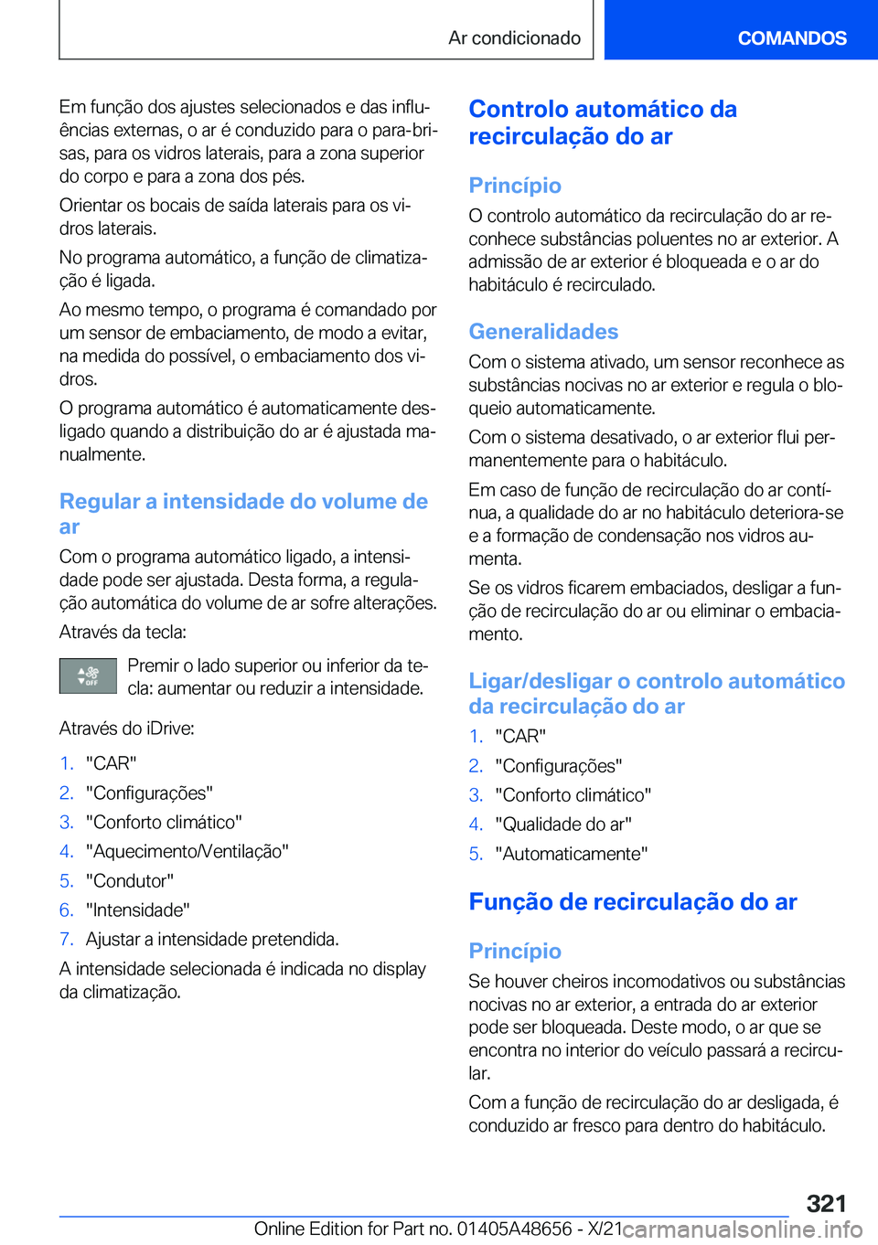 BMW 3 SERIES 2022  Manual do condutor (in Portuguese) �E�m��f�u�n�