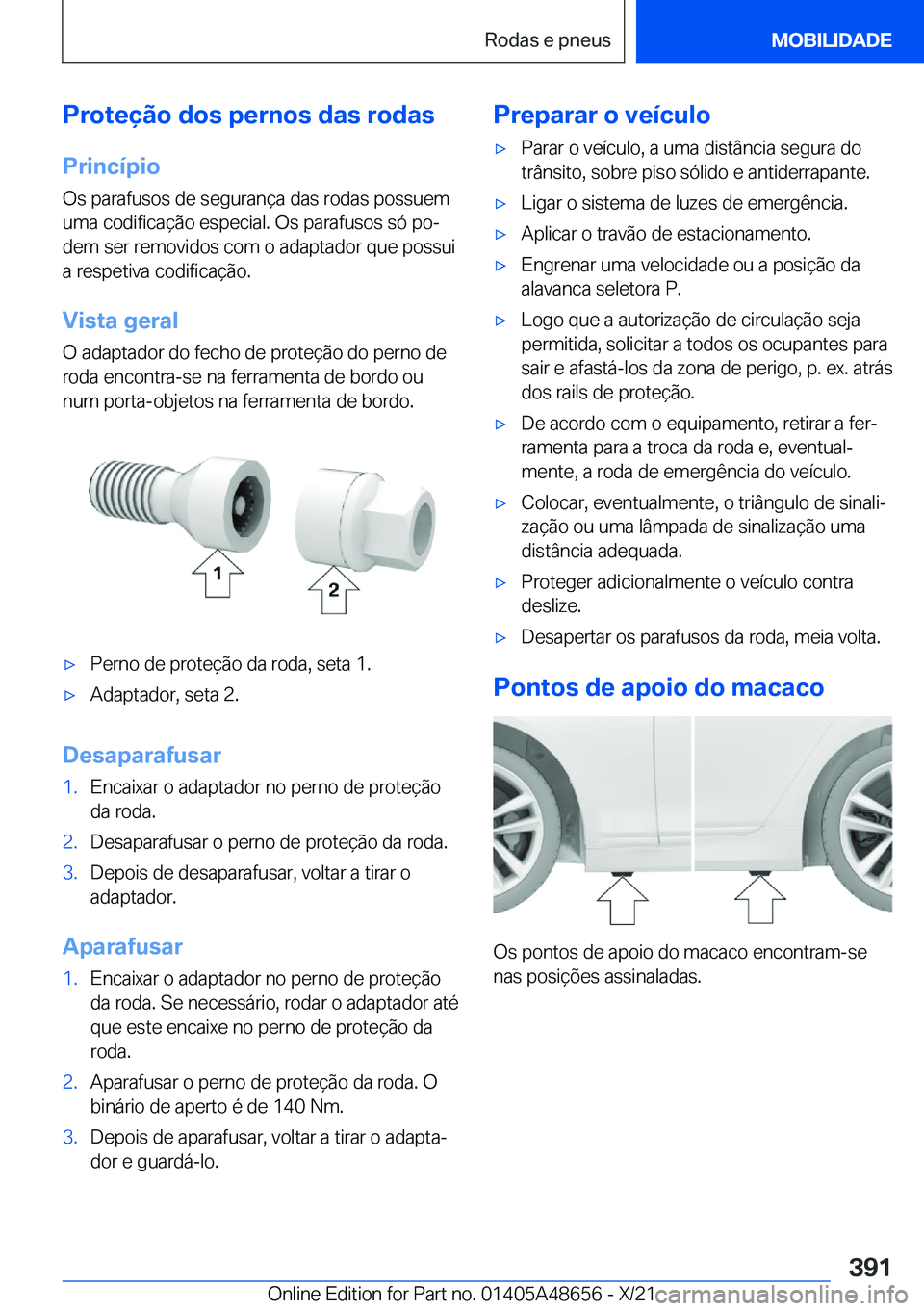 BMW 3 SERIES 2022  Manual do condutor (in Portuguese) �P�r�o�t�e�