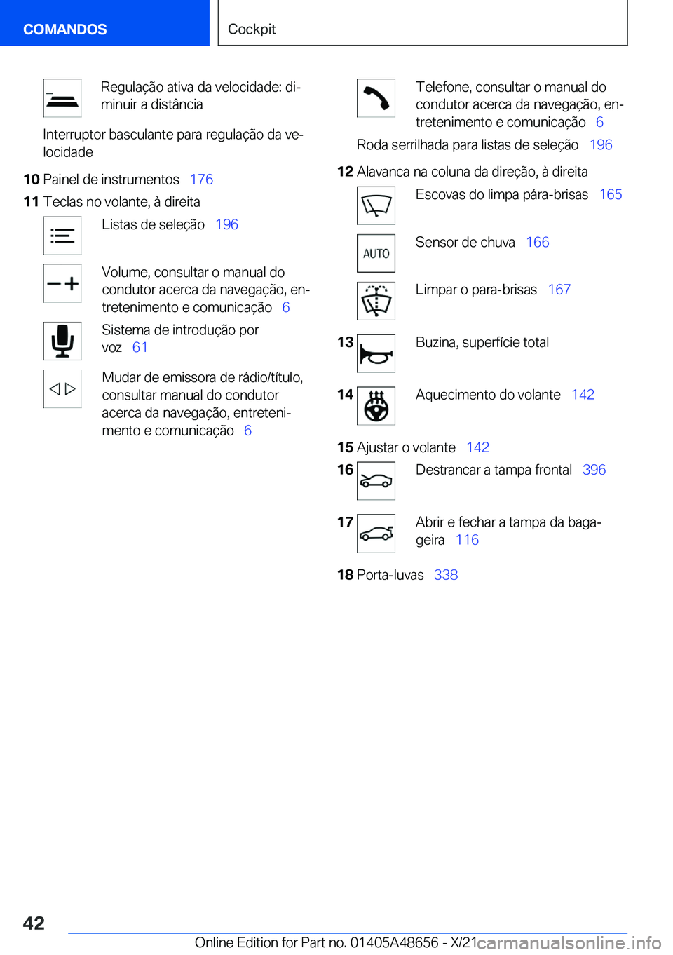 BMW 3 SERIES 2022  Manual do condutor (in Portuguese) �R�e�g�u�l�a�