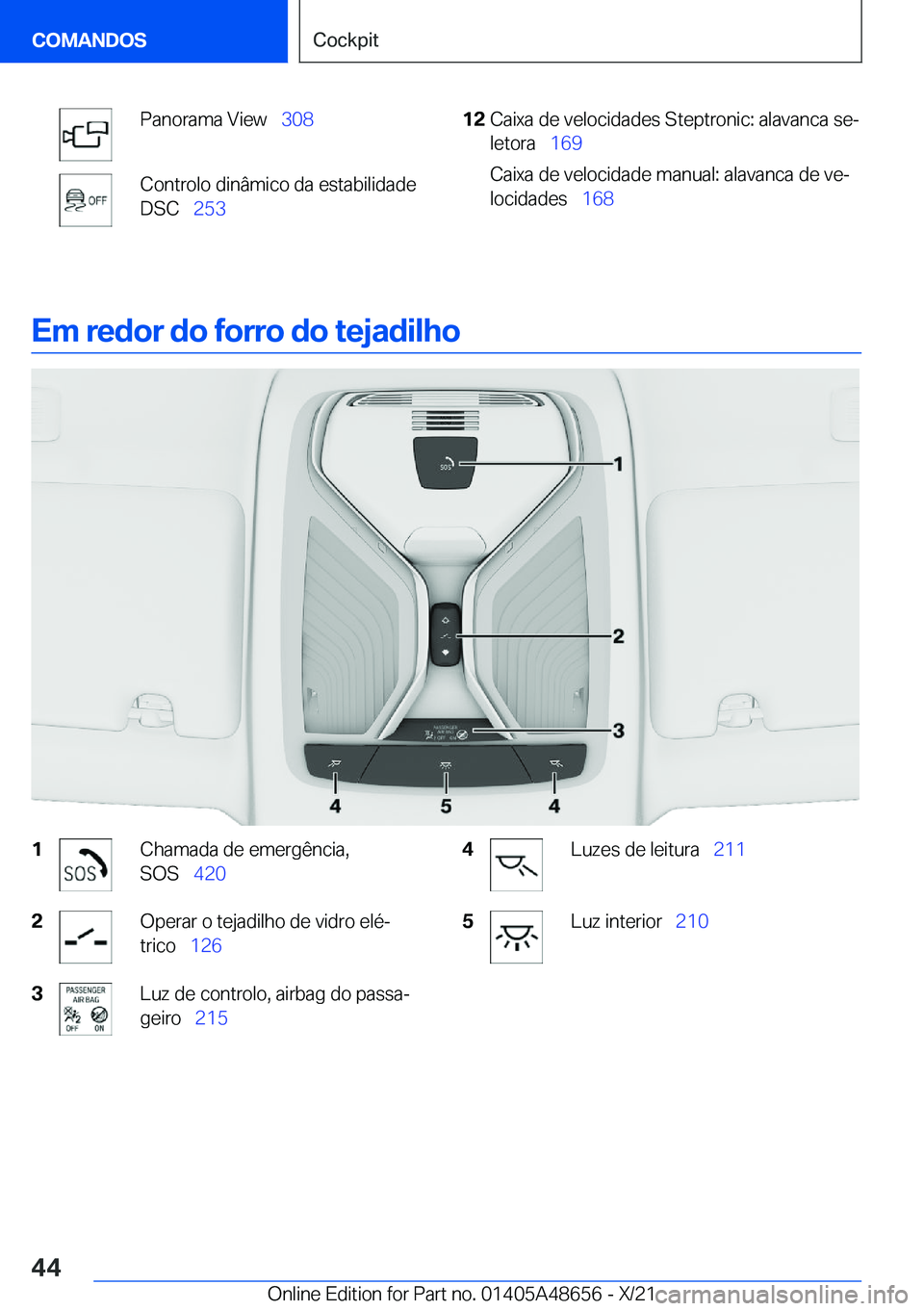 BMW 3 SERIES 2022  Manual do condutor (in Portuguese) �P�a�n�o�r�a�m�a��V�i�e�w\_�3�0�8�C�o�n�t�r�o�l�o��d�i�n�â�m�i�c�o��d�a��e�s�t�a�b�i�l�i�d�a�d�e
�D�S�C\_ �2�5�3�1�2�C�a�i�x�a��d�e��v�e�l�o�c�i�d�a�d�e�s��S�t�e�p�t�r�o�n�i�c�:��a�l�a�v�