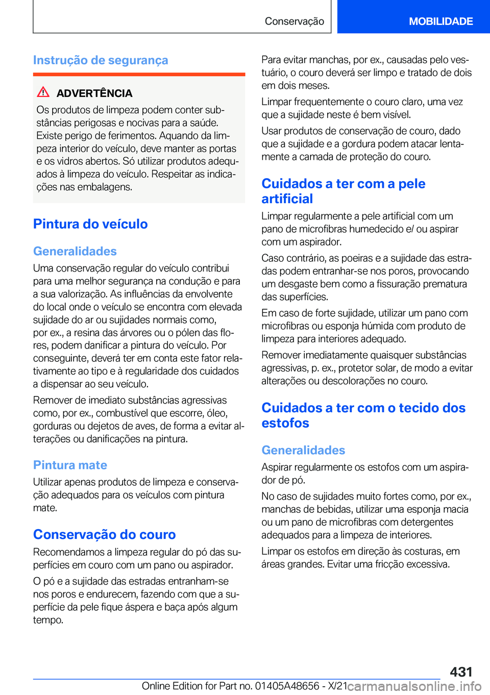 BMW 3 SERIES 2022  Manual do condutor (in Portuguese) �I�n�s�t�r�u�