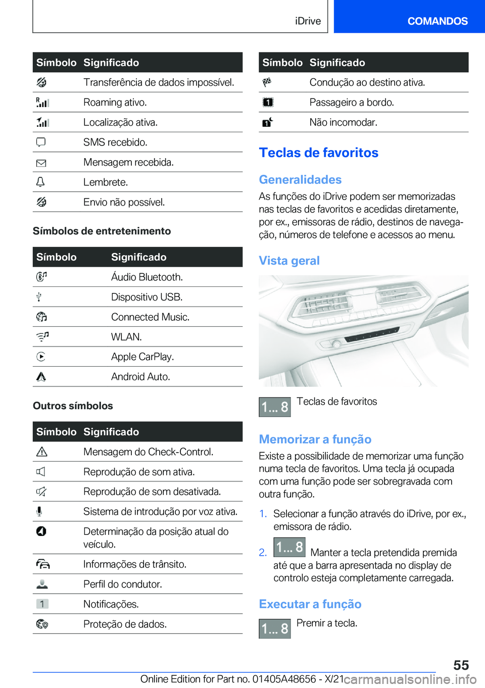 BMW 3 SERIES 2022  Manual do condutor (in Portuguese) �S�