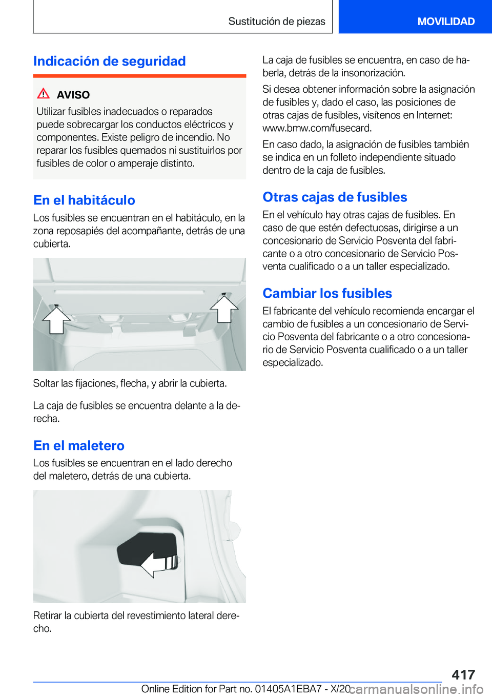 BMW 3 SERIES 2021  Manuales de Empleo (in Spanish) �I�n�d�i�c�a�c�i�