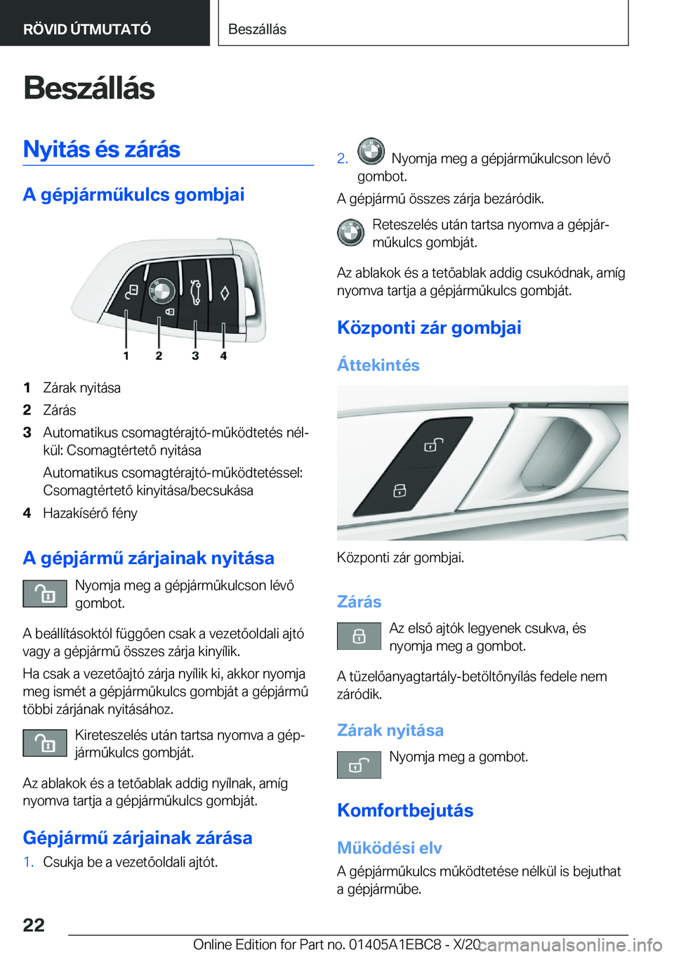 BMW 3 SERIES 2021  Kezelési útmutató (in Hungarian) �B�e�s�z�