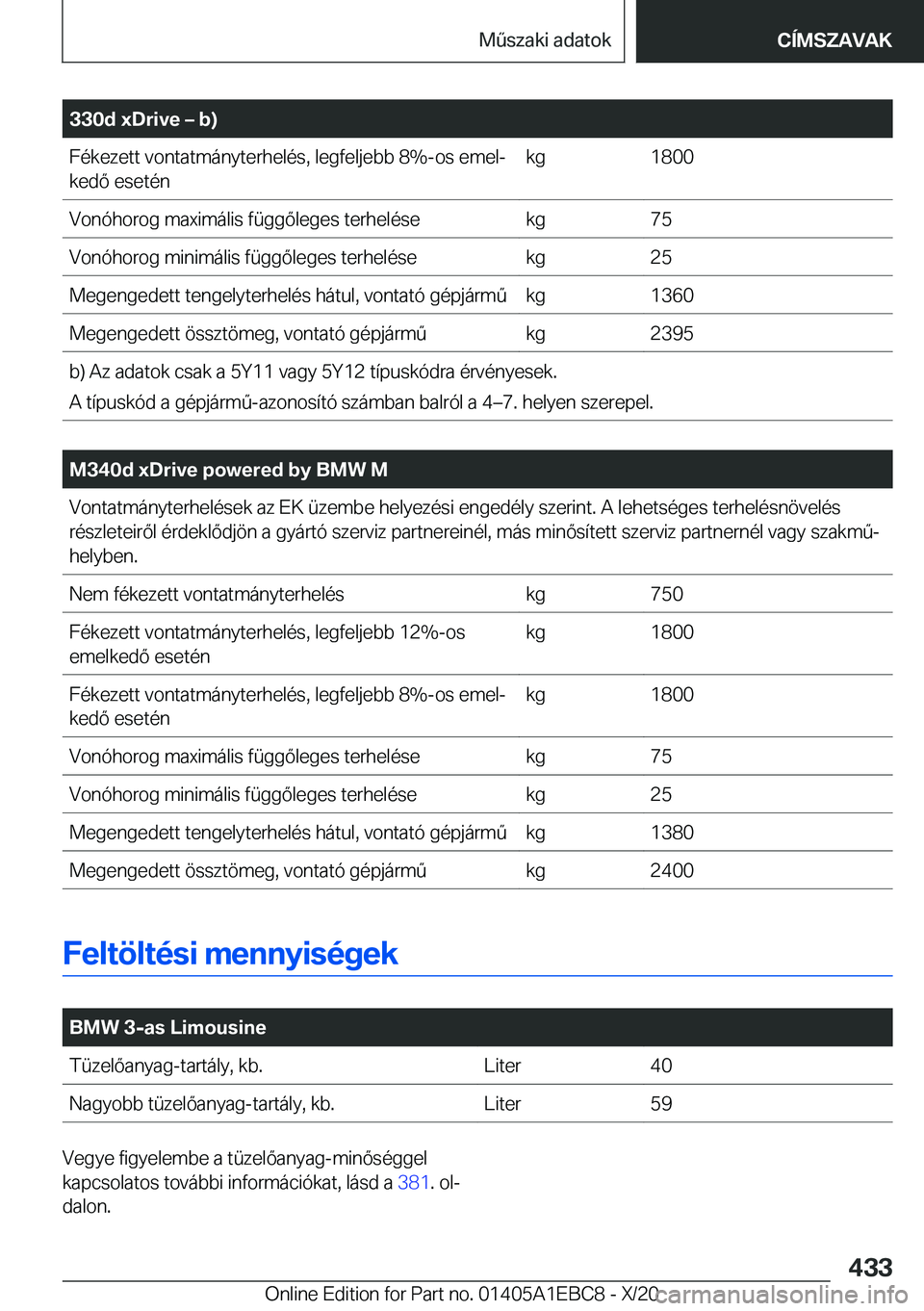 BMW 3 SERIES 2021  Kezelési útmutató (in Hungarian) �3�3�0�d��x�D�r�i�v�e�m��b�)�F�