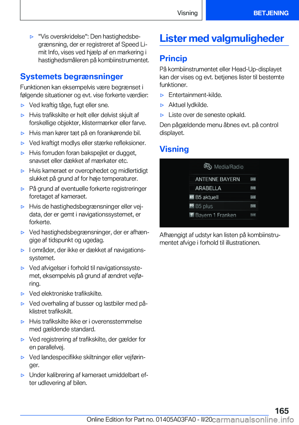 BMW 3 SERIES 2020  InstruktionsbØger (in Danish) 'x��V�i�s��o�v�e�r�s�k�r�i�d�e�l�s�e��:��D�e�n��h�a�s�t�i�g�h�e�d�s�b�ej
�g�r�æ�n�s�n�i�n�g�,��d�e�r��e�r��r�e�g�i�s�t�r�e�r�e�t��a�f��S�p�e�e�d��L�ij
�m�i�t��I�n�f�o�,��v�i�s�e�s�