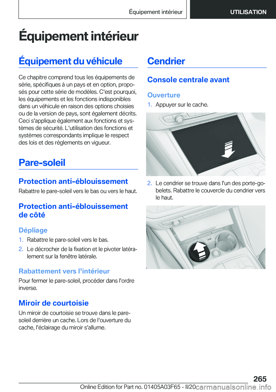 BMW 3 SERIES 2020  Notices Demploi (in French) �