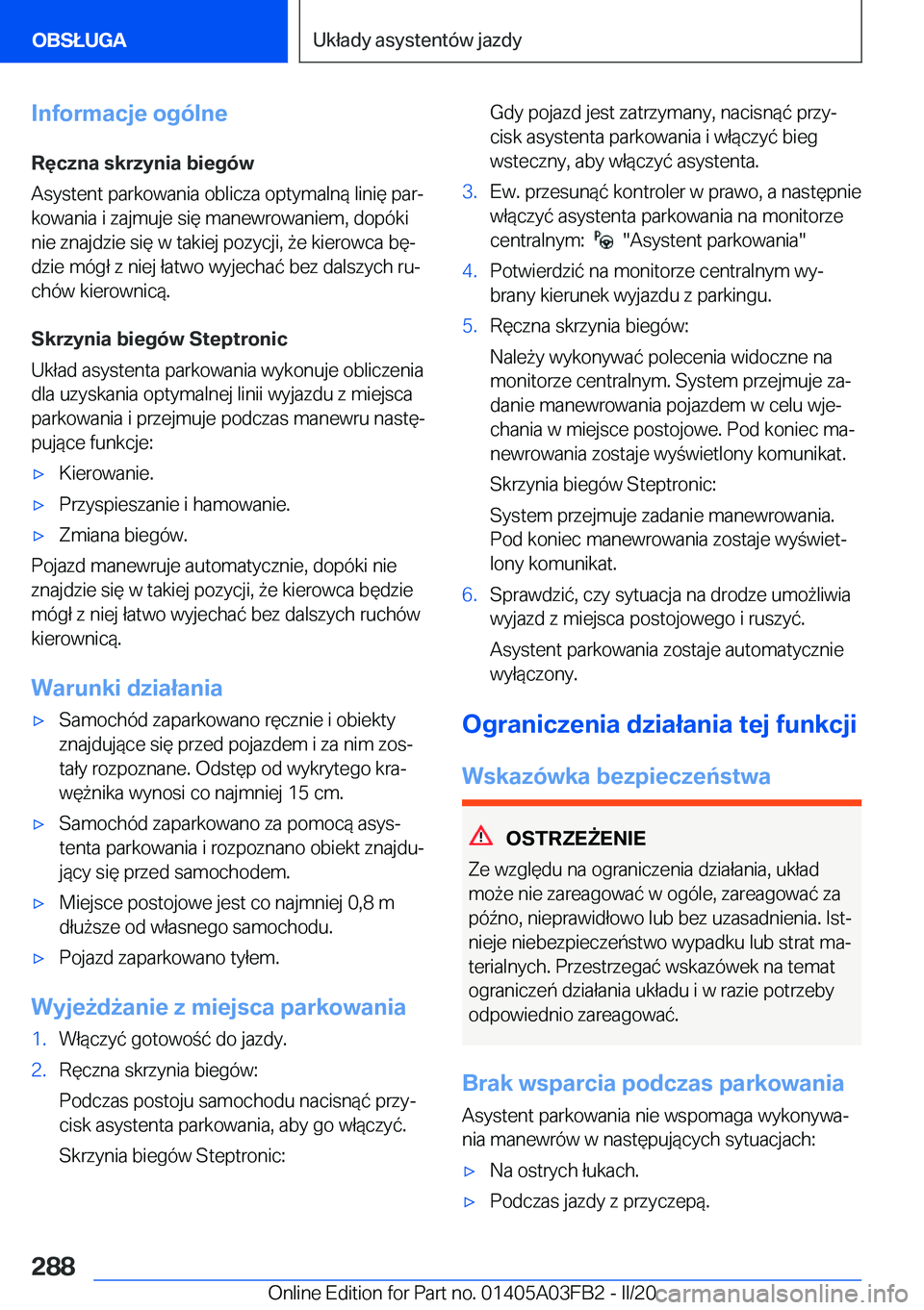 BMW 3 SERIES 2020  Instrukcja obsługi (in Polish) �I�n�f�o�r�m�a�c�j�e��o�g�