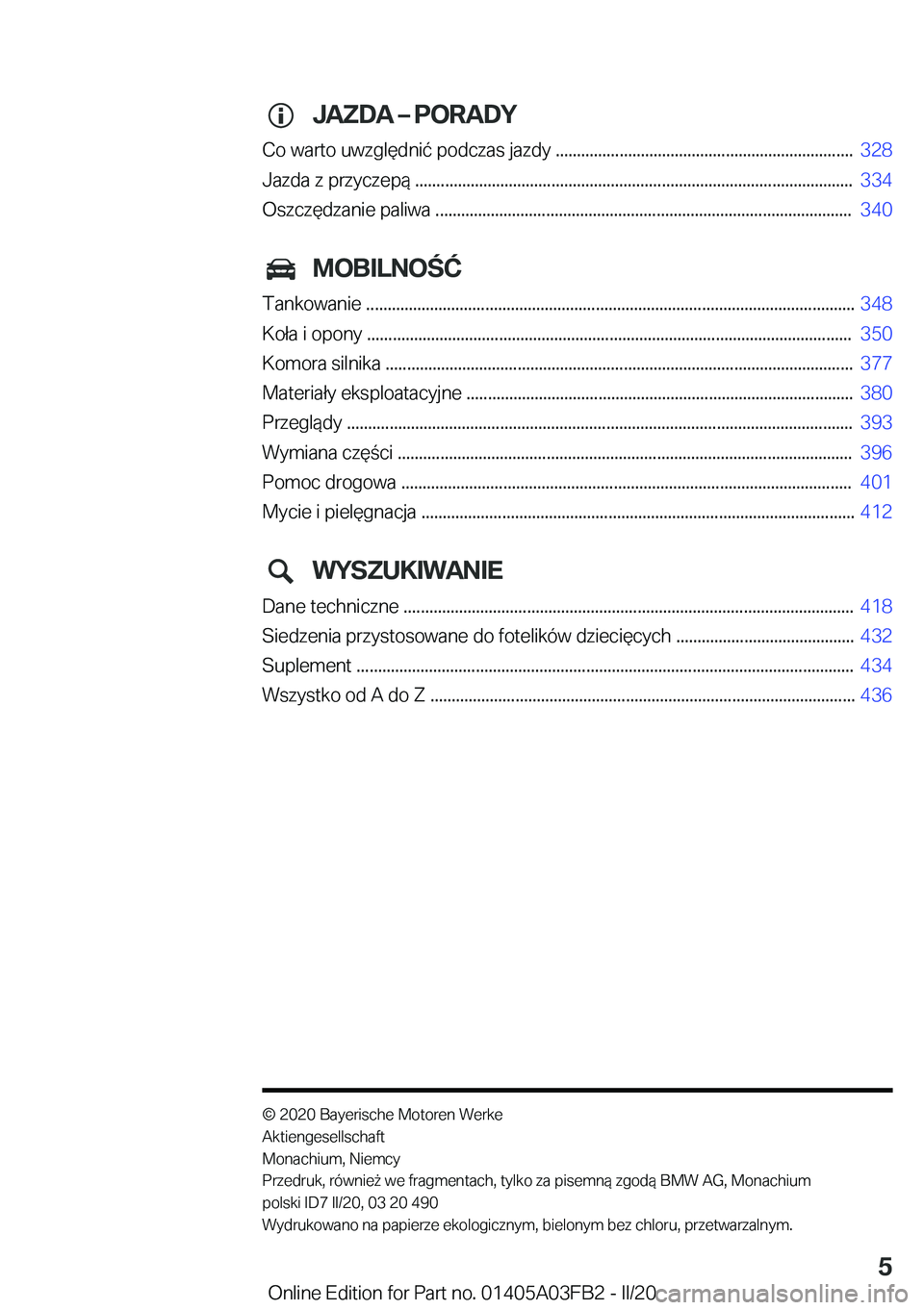 BMW 3 SERIES 2020  Instrukcja obsługi (in Polish) �J�A�Z�D�A�m��P�O�R�A�D�Y
�C�o��w�a�r�t�o��u�w�z�g�l�