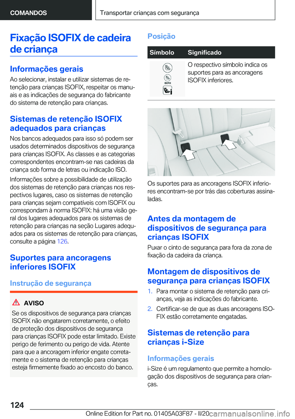 BMW 3 SERIES 2020  Manual do condutor (in Portuguese) �F�i�x�a�