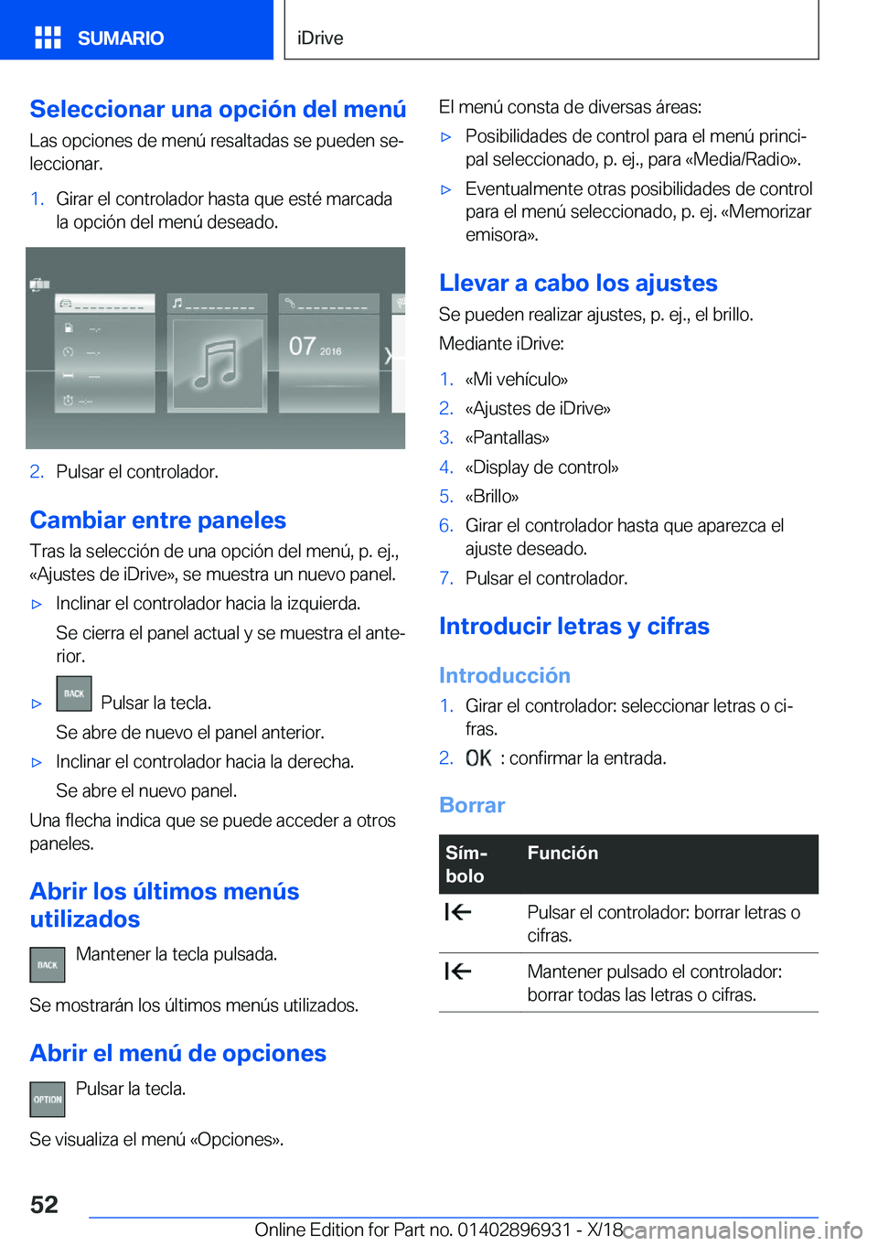 BMW 3 SERIES 2019  Manuales de Empleo (in Spanish) �S�e�l�e�c�c�i�o�n�a�r��u�n�a��o�p�c�i�