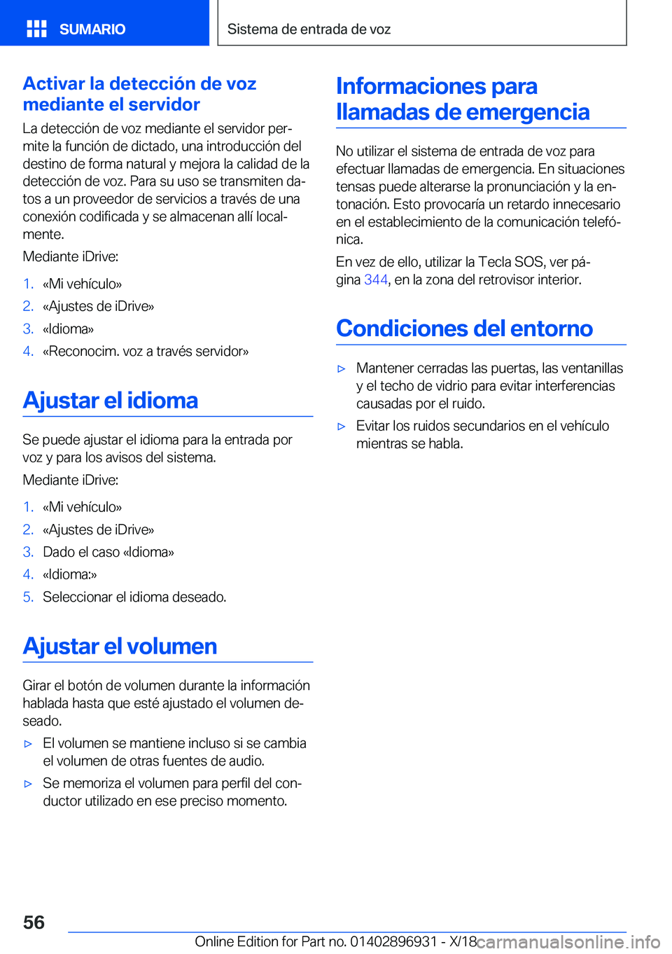 BMW 3 SERIES 2019  Manuales de Empleo (in Spanish) �A�c�t�i�v�a�r��l�a��d�e�t�e�c�c�i�