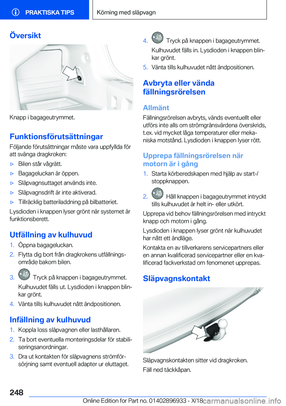 BMW 3 SERIES 2019  InstruktionsbÖcker (in Swedish) �