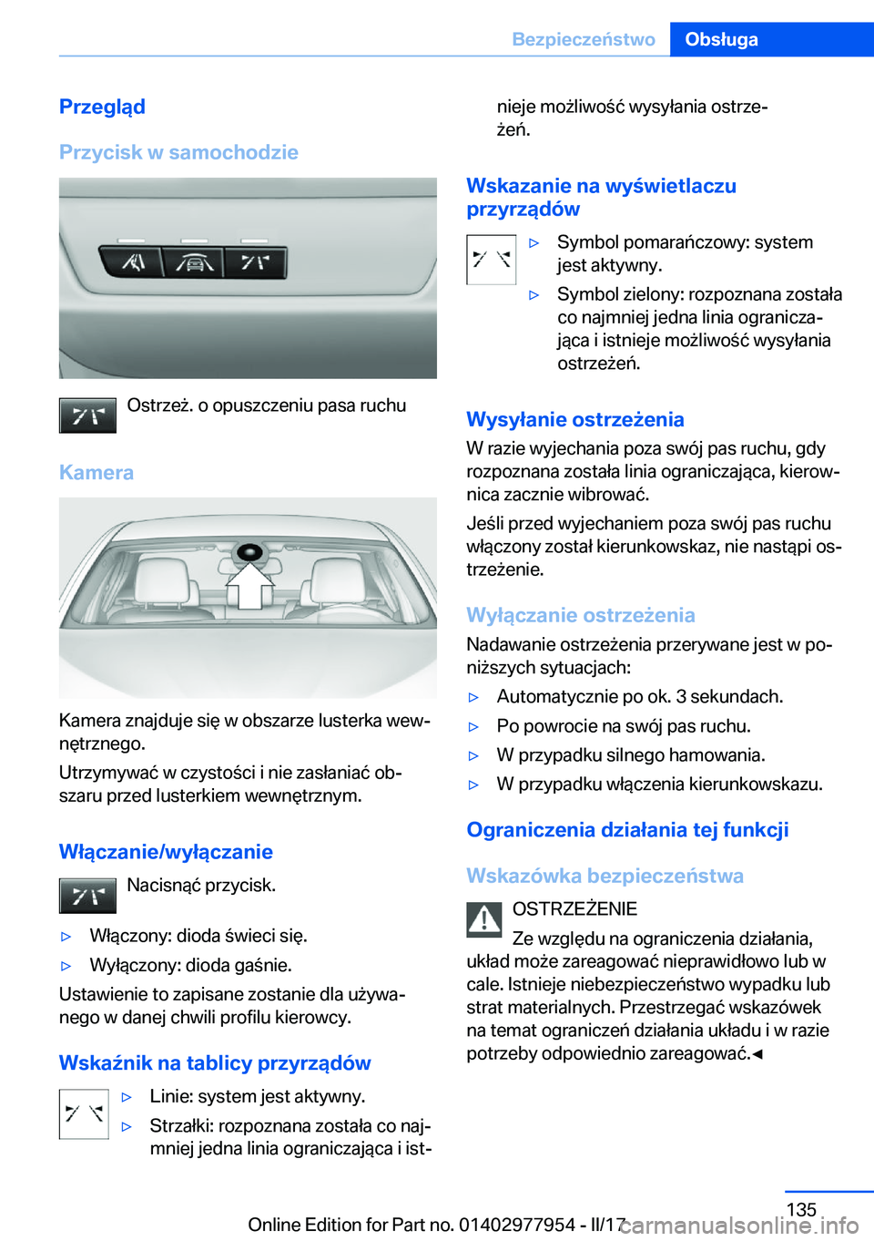BMW 3 SERIES 2017  Instrukcja obsługi (in Polish) �P�r�z�e�g�l�