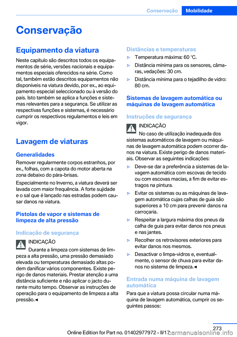 BMW 3 SERIES 2017  Manual do condutor (in Portuguese) �C�o�n�s�e�r�v�a�