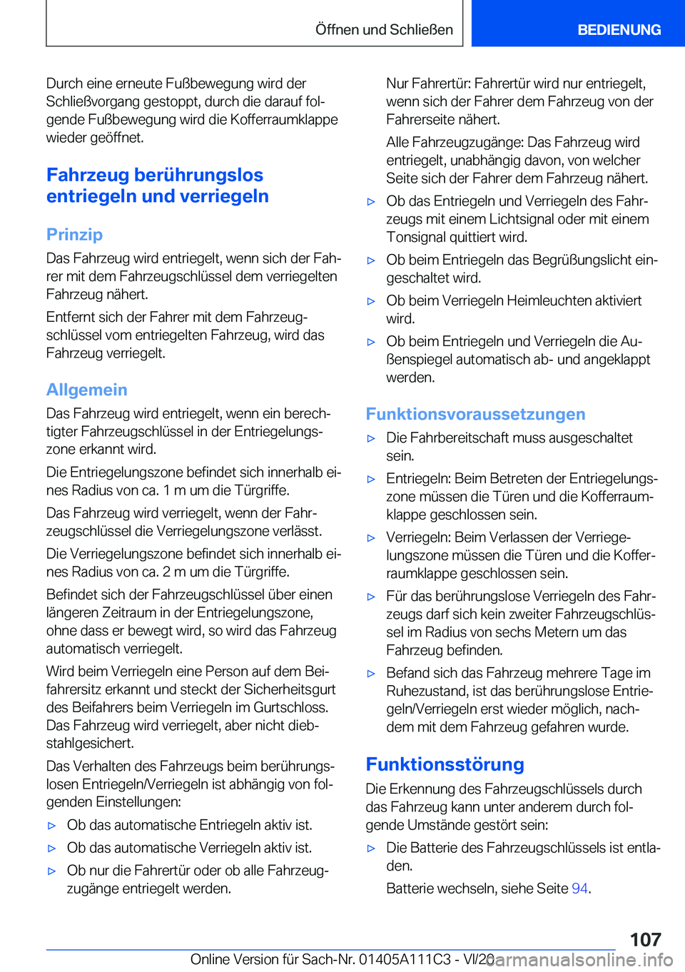 BMW 3 SERIES SEDAN PLUG-IN HYBRID 2021  Betriebsanleitungen (in German) �D�u�r�c�h��e�i�n�e��e�r�n�e�u�t�e��F�u�