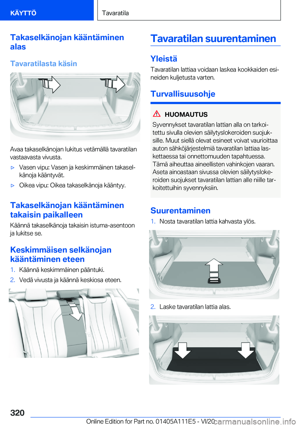 BMW 3 SERIES SEDAN PLUG-IN HYBRID 2021  Omistajan Käsikirja (in Finnish) �T�a�k�a�s�e�l�k�