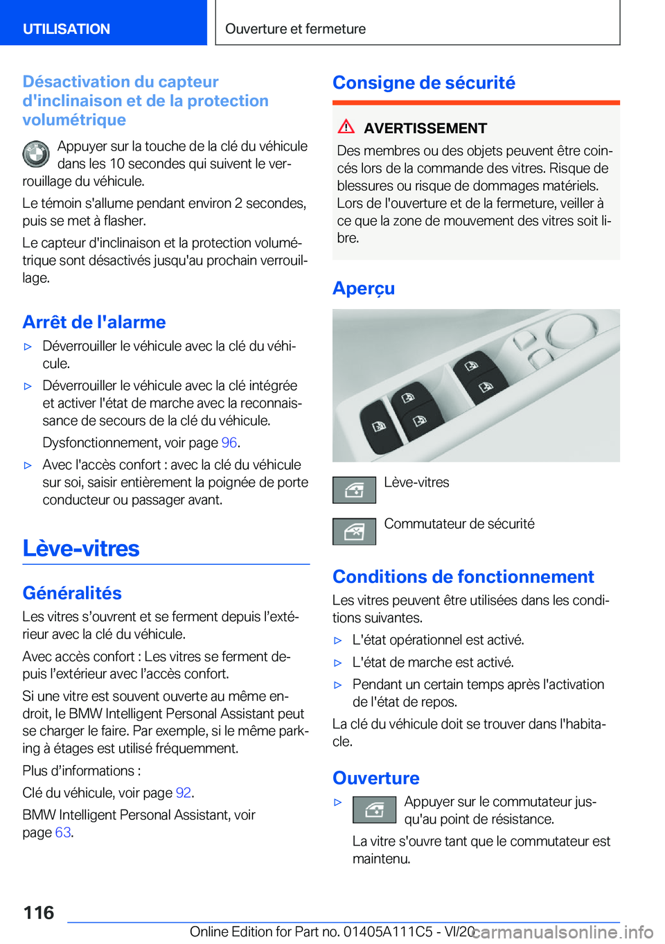 BMW 3 SERIES SEDAN PLUG-IN HYBRID 2021  Notices Demploi (in French) �D�é�s�a�c�t�i�v�a�t�i�o�n��d�u��c�a�p�t�e�u�r
�d�'�i�n�c�l�i�n�a�i�s�o�n��e�t��d�e��l�a��p�r�o�t�e�c�t�i�o�n
�v�o�l�u�m�é�t�r�i�q�u�e
�A�p�p�u�y�e�r��s�u�r��l�a��t�o�u�c�h�e��d�e��l�