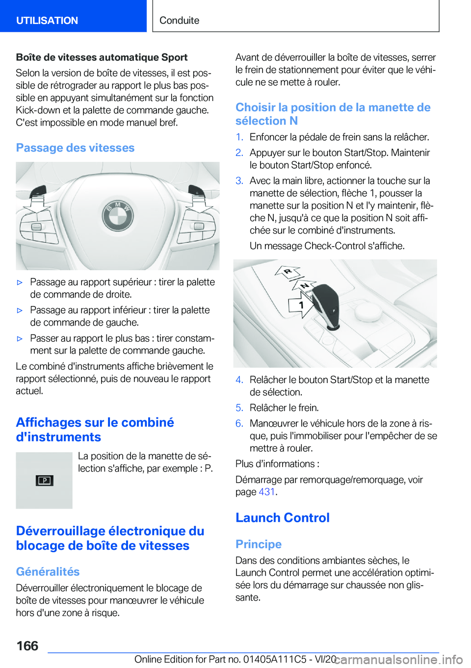 BMW 3 SERIES SEDAN PLUG-IN HYBRID 2021  Notices Demploi (in French) �B�o�
