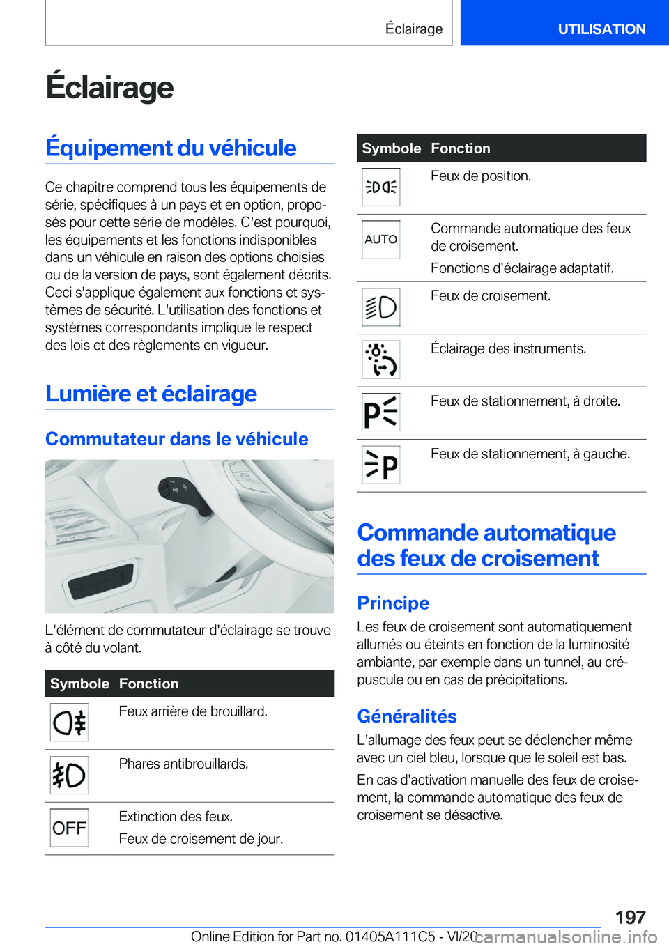 BMW 3 SERIES SEDAN PLUG-IN HYBRID 2021  Notices Demploi (in French) �