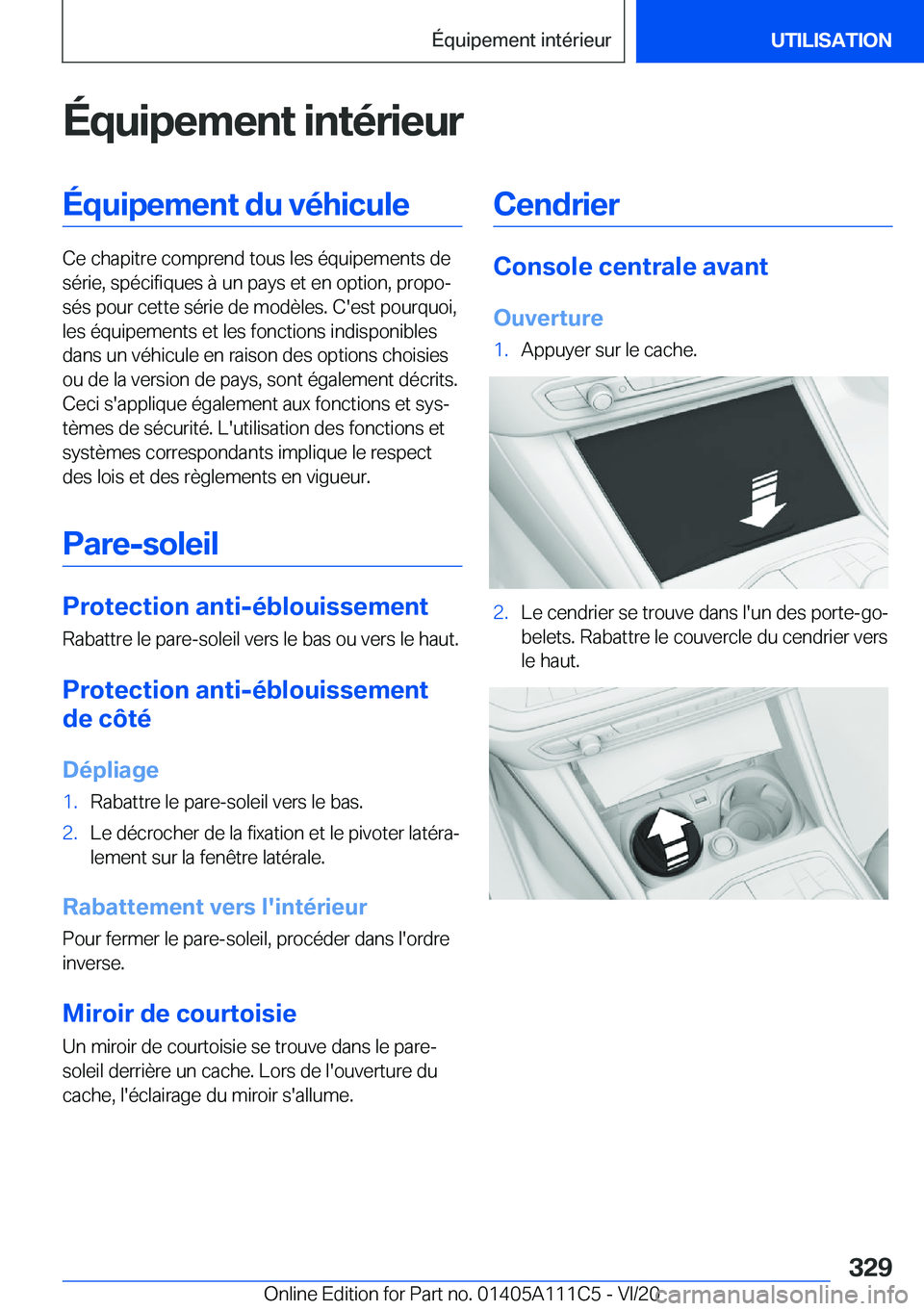 BMW 3 SERIES SEDAN PLUG-IN HYBRID 2021  Notices Demploi (in French) �