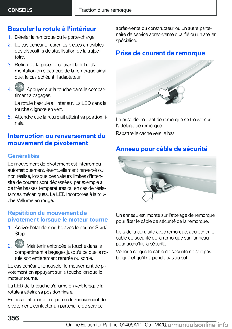 BMW 3 SERIES SEDAN PLUG-IN HYBRID 2021  Notices Demploi (in French) �B�a�s�c�u�l�e�r��l�a��r�o�t�u�l�e��
