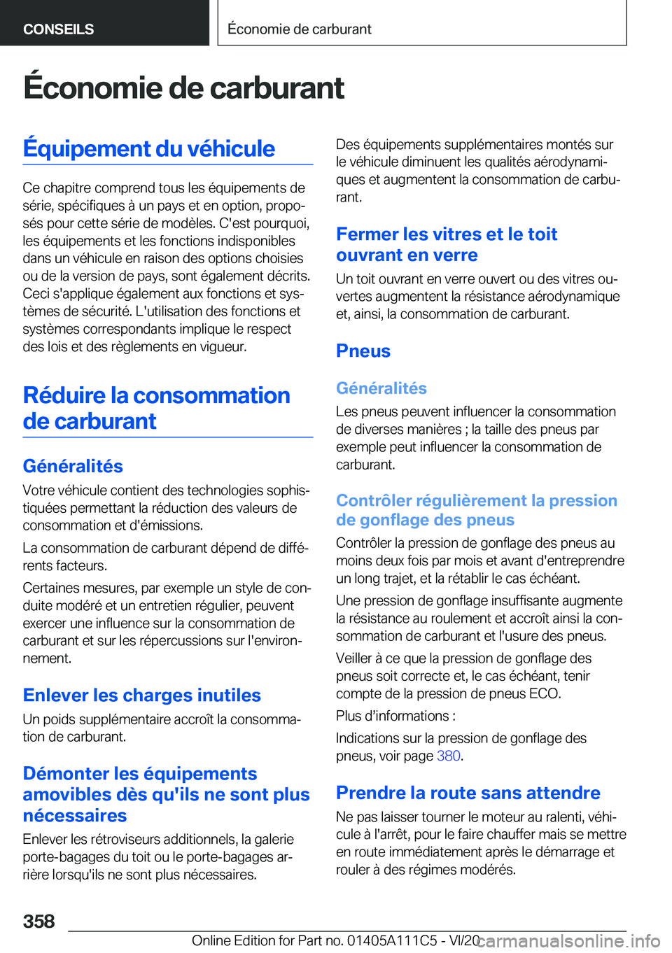 BMW 3 SERIES SEDAN PLUG-IN HYBRID 2021  Notices Demploi (in French) �