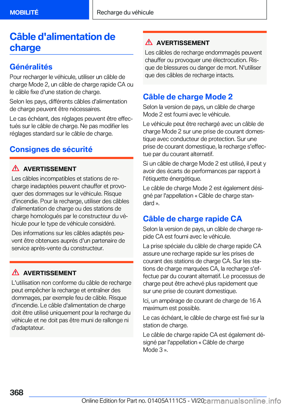 BMW 3 SERIES SEDAN PLUG-IN HYBRID 2021  Notices Demploi (in French) �C�