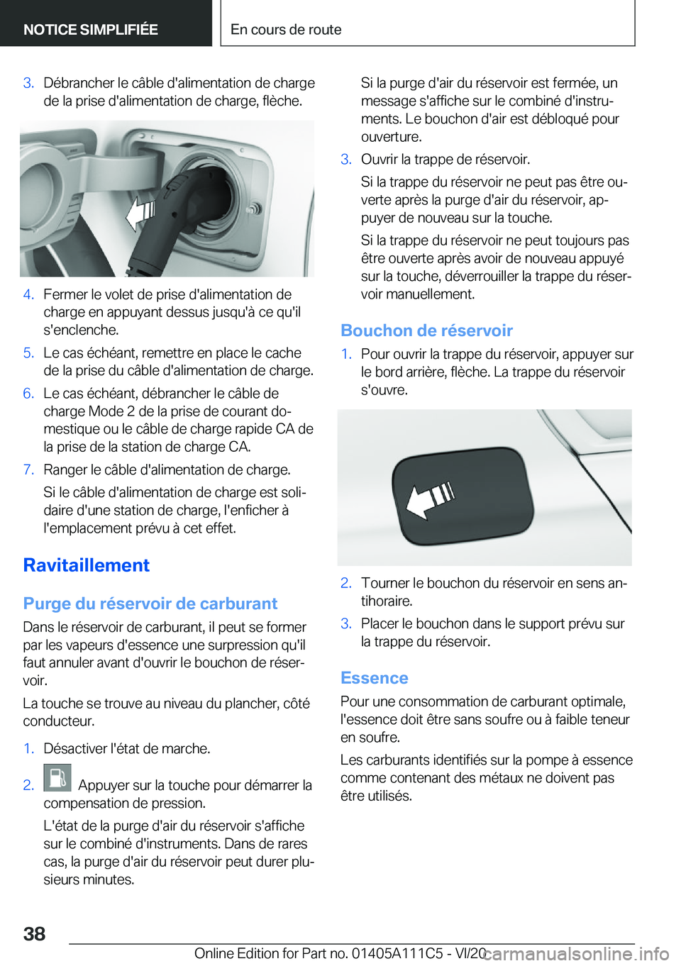 BMW 3 SERIES SEDAN PLUG-IN HYBRID 2021  Notices Demploi (in French) �3�.�D�é�b�r�a�n�c�h�e�r��l�e��c�
