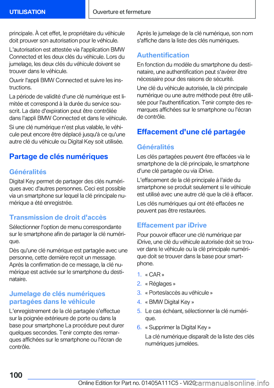 BMW 3 SERIES SEDAN PLUG-IN HYBRID 2021  Notices Demploi (in French) �p�r�i�n�c�i�p�a�l�e�.��