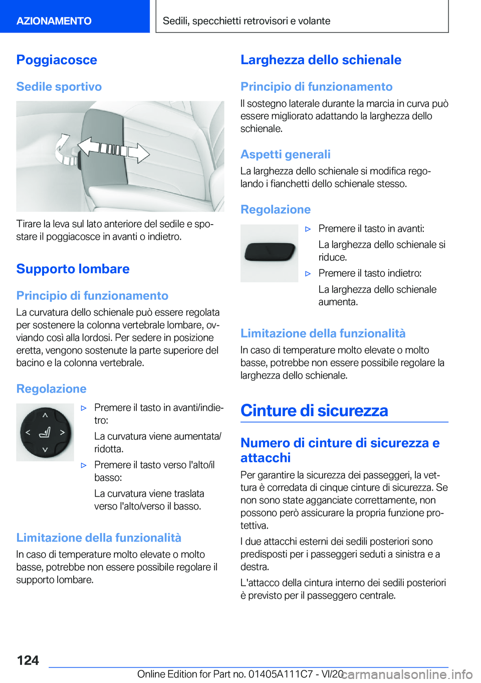 BMW 3 SERIES SEDAN PLUG-IN HYBRID 2021  Libretti Di Uso E manutenzione (in Italian) �P�o�g�g�i�a�c�o�s�c�e
�S�e�d�i�l�e��s�p�o�r�t�i�v�o
�T�i�r�a�r�e��l�a��l�e�v�a��s�u�l��l�a�t�o��a�n�t�e�r�i�o�r�e��d�e�l��s�e�d�i�l�e��e��s�p�oª
�s�t�a�r�e��i�l��p�o�g�g�i�a�c�o�s�c�e�