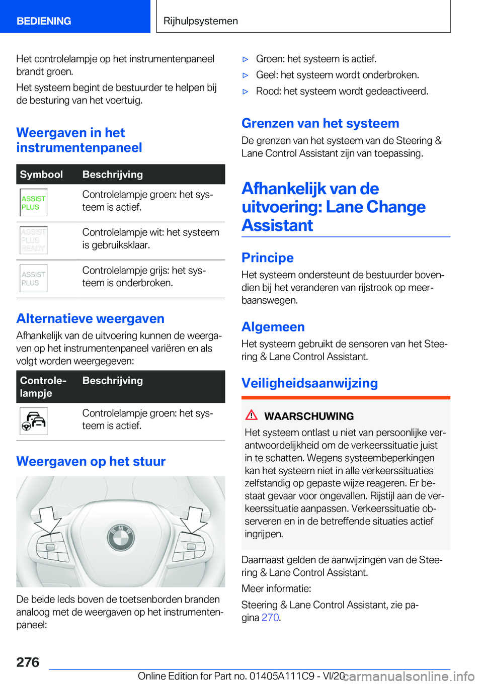 BMW 3 SERIES SEDAN PLUG-IN HYBRID 2021  Instructieboekjes (in Dutch) �H�e�t��c�o�n�t�r�o�l�e�l�a�m�p�j�e��o�p��h�e�t��i�n�s�t�r�u�m�e�n�t�e�n�p�a�n�e�e�l
�b�r�a�n�d�t��g�r�o�e�n�.
�H�e�t��s�y�s�t�e�e�m��b�e�g�i�n�t��d�e��b�e�s�t�u�u�r�d�e�r��t�e��h�e�l�p�e�n