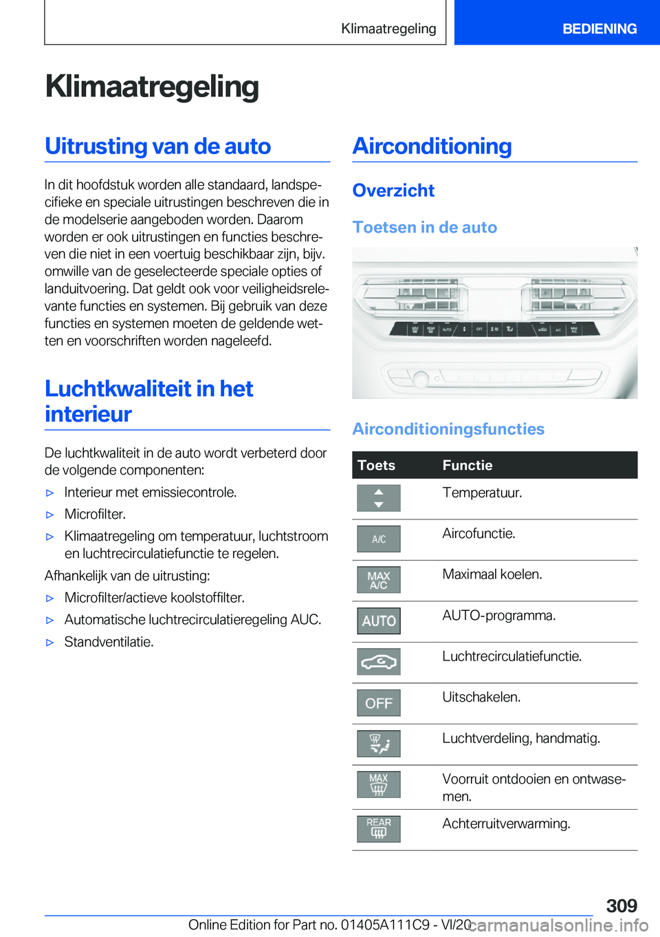 BMW 3 SERIES SEDAN PLUG-IN HYBRID 2021  Instructieboekjes (in Dutch) �K�l�i�m�a�a�t�r�e�g�e�l�i�n�g�U�i�t�r�u�s�t�i�n�g��v�a�n��d�e��a�u�t�o
�I�n��d�i�t��h�o�o�f�d�s�t�u�k��w�o�r�d�e�n��a�l�l�e��s�t�a�n�d�a�a�r�d�,��l�a�n�d�s�p�ej�c�i�f�i�e�k�e��e�n��s�p�e�