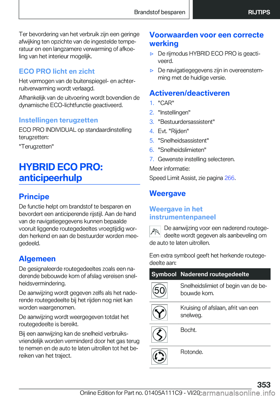 BMW 3 SERIES SEDAN PLUG-IN HYBRID 2021  Instructieboekjes (in Dutch) �T�e�r��b�e�v�o�r�d�e�r�i�n�g��v�a�n��h�e�t��v�e�r�b�r�u�i�k��z�i�j�n��e�e�n��g�e�r�i�n�g�e
�a�f�w�i�j�k�i�n�g��t�e�n��o�p�z�i�c�h�t�e��v�a�n��d�e��i�n�g�e�s�t�e�l�d�e��t�e�m�p�ej
�r�a�t