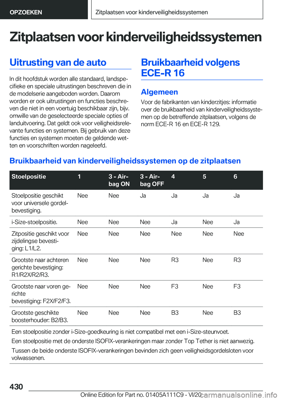 BMW 3 SERIES SEDAN PLUG-IN HYBRID 2021  Instructieboekjes (in Dutch) �Z�i�t�p�l�a�a�t�s�e�n��v�o�o�r��k�i�n�d�e�r�v�e�i�l�i�g�h�e�i�d�s�s�y�s�t�e�m�e�n�U�i�t�r�u�s�t�i�n�g��v�a�n��d�e��a�u�t�o
�I�n��d�i�t��h�o�o�f�d�s�t�u�k��w�o�r�d�e�n��a�l�l�e��s�t�a�n�d�a�