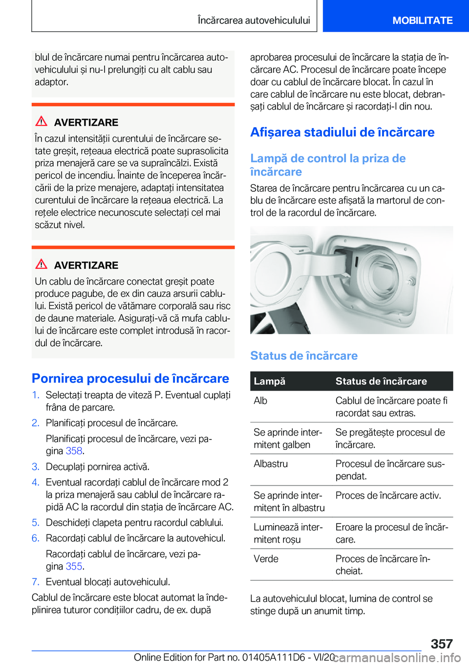 BMW 3 SERIES SEDAN PLUG-IN HYBRID 2021  Ghiduri De Utilizare (in Romanian) �b�l�u�l��d�e��