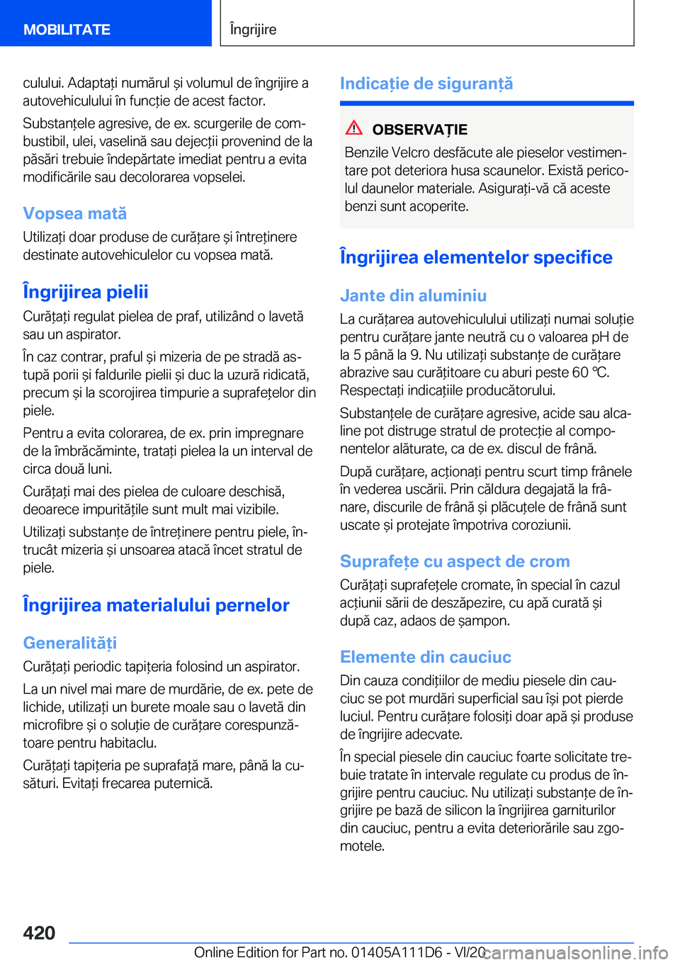 BMW 3 SERIES SEDAN PLUG-IN HYBRID 2021  Ghiduri De Utilizare (in Romanian) �c�u�l�u�l�u�i�.��A�d�a�p�t�a*�i��n�u�m�ă�r�u�l�&�i��v�o�l�u�m�u�l��d�e��