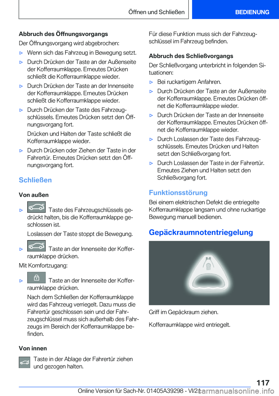 BMW 4 SERIES 2022  Betriebsanleitungen (in German) �A�b�b�r�u�c�h��d�e�s��