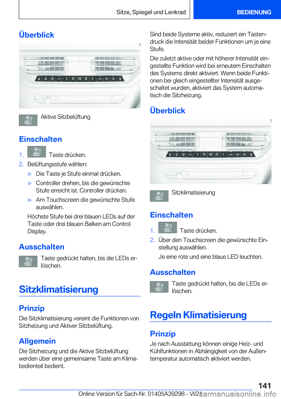 BMW 4 SERIES 2022  Betriebsanleitungen (in German) �